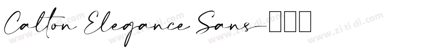 Calton Elegance Sans字体转换 Calton Elegance Sans字体转换